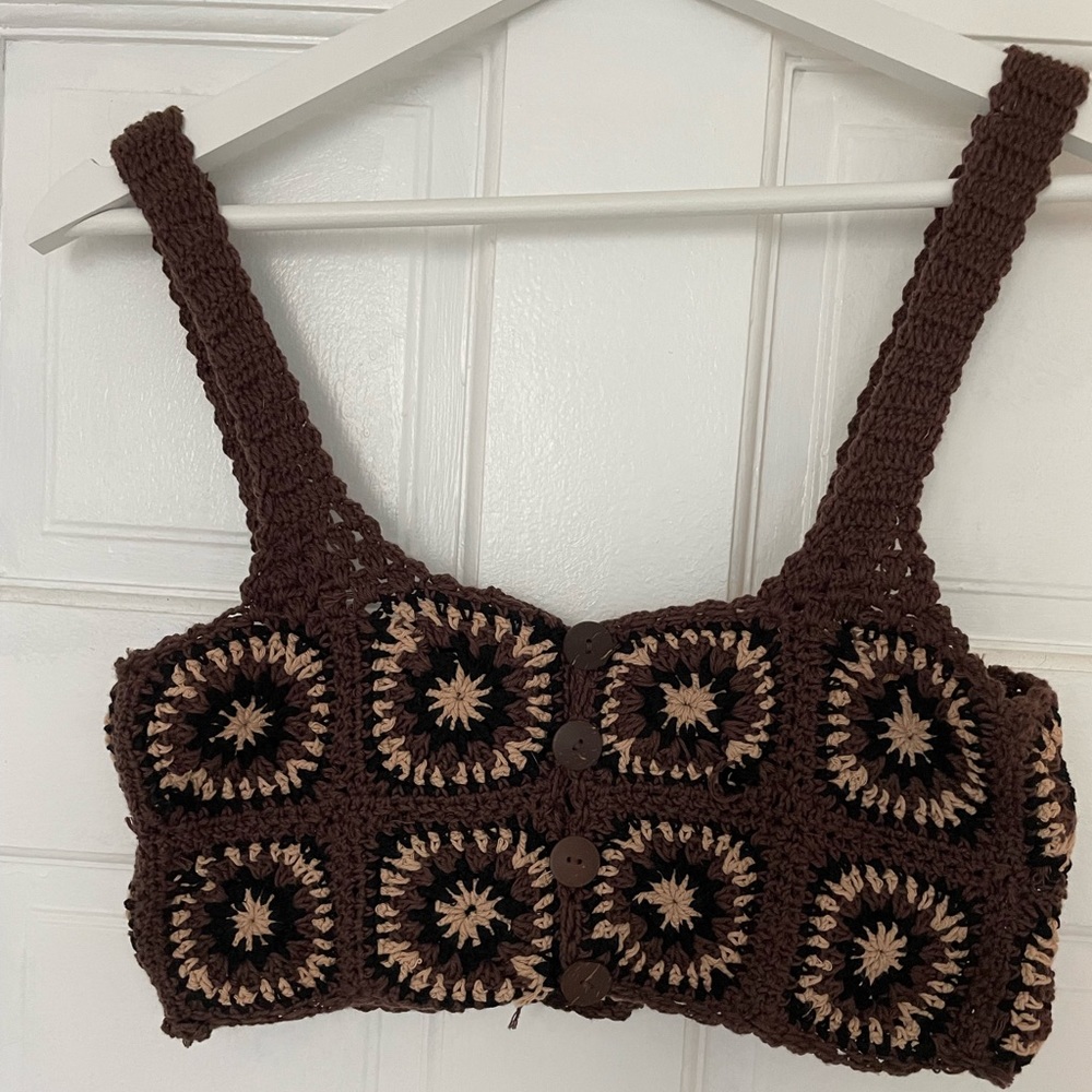 Akoia swim cropped crochet top